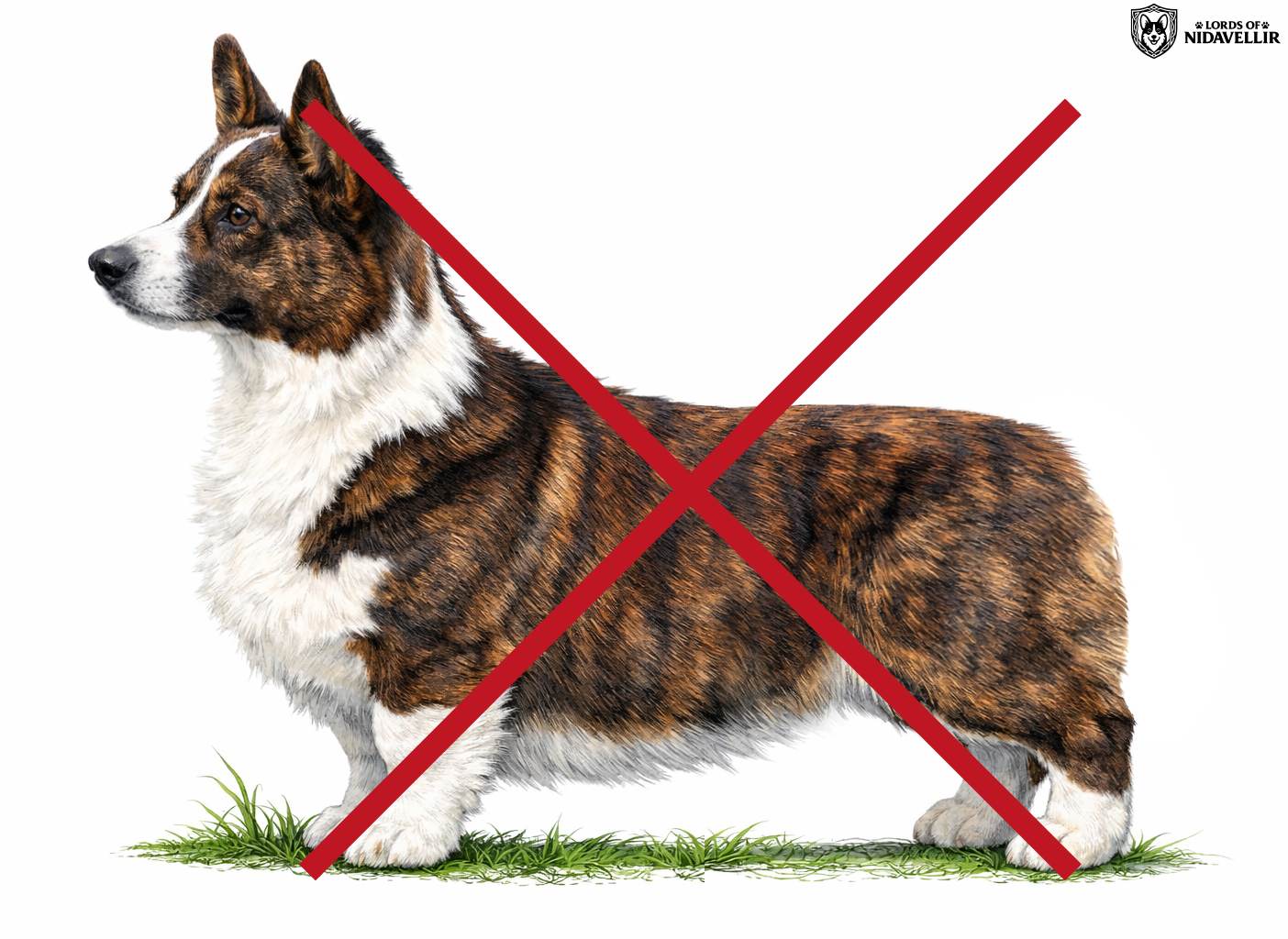 Umaszczenie pręgowane – niedopuszczalne u Welsh Corgi Pembroke